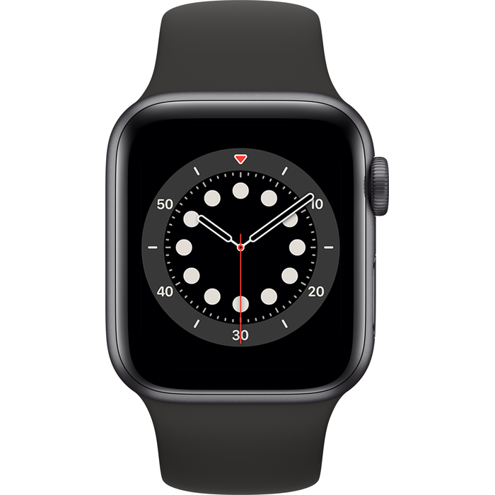 Viedpulksteņi Apple Watch Series 6 GPS 44mm Space Gray Aluminium Case with Black Sport Band [Mazlietots]